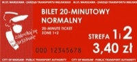 wzór biletu 20-minutowego normalnego